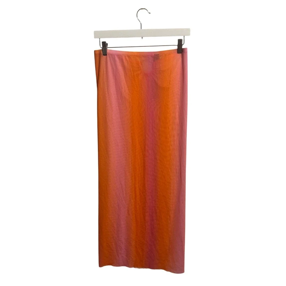 Kendall + Kylie Maxi Skirt‎ O-Ring M Mango Gradient Womens Summer Beach Coverup